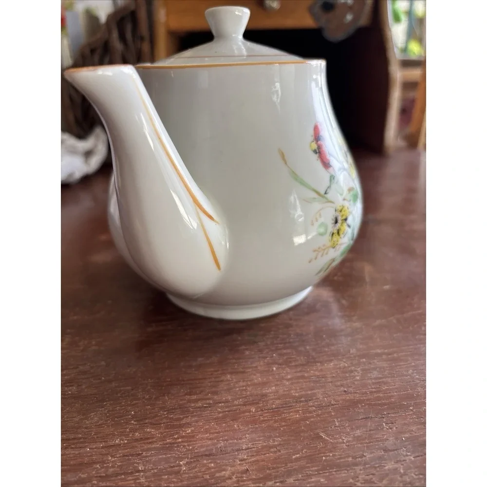 Vintage Floral Teapot Made in Japan 5
